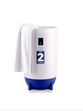 White and Blue Towel Warmer- Fits 2 Towels